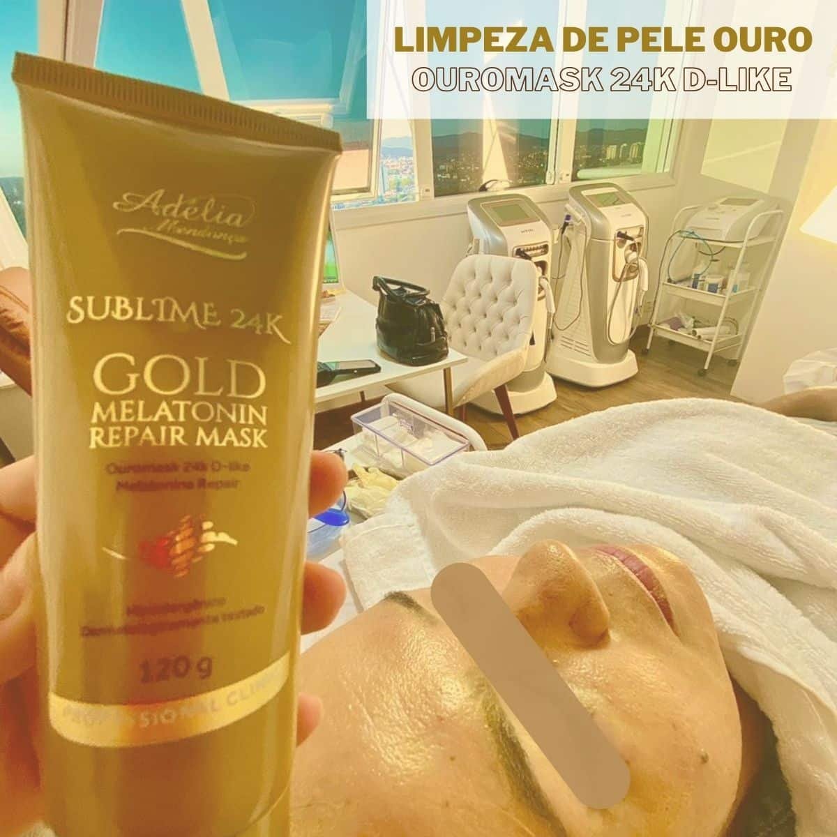 LIMPEZA DE PELE COM MASCARA DE OURO